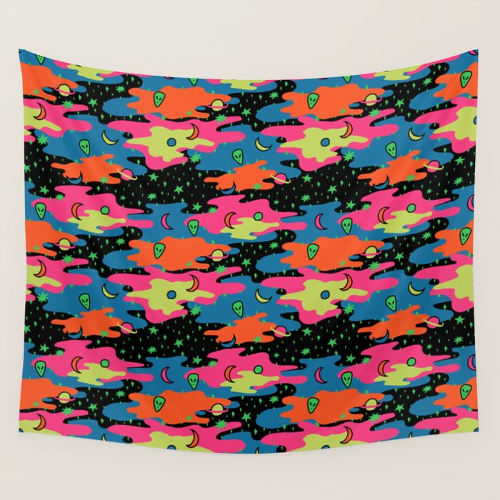 Psychedelic Space Wall Tapestry Gallery Image 1
