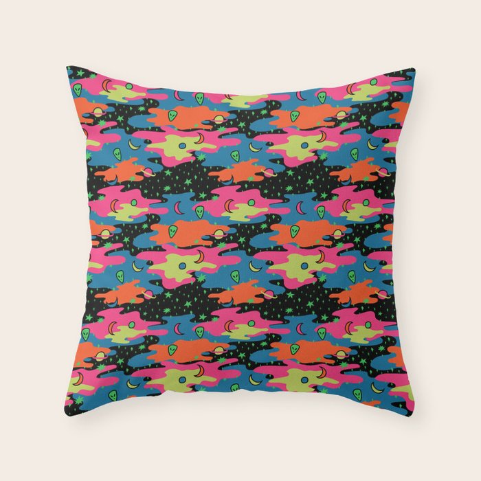 Psychedelic Space Throw Pillow Gallery Image 6