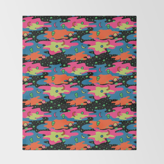 Psychedelic Space Throw Blanket Gallery Image 2