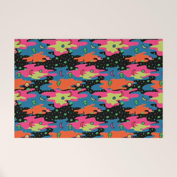 Psychedelic Space Welcome Mat Gallery Image 1