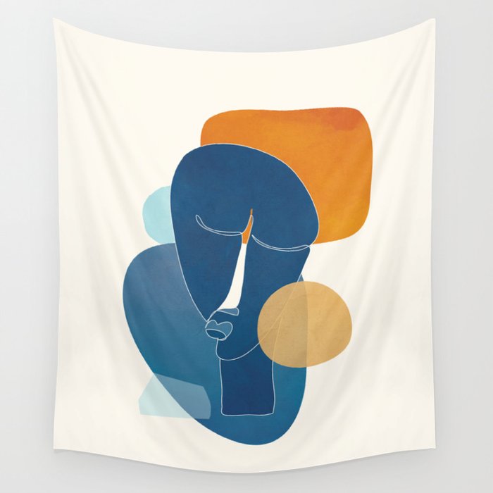 Abstract Mask Design 2 Wall Tapestry Gallery Image 4