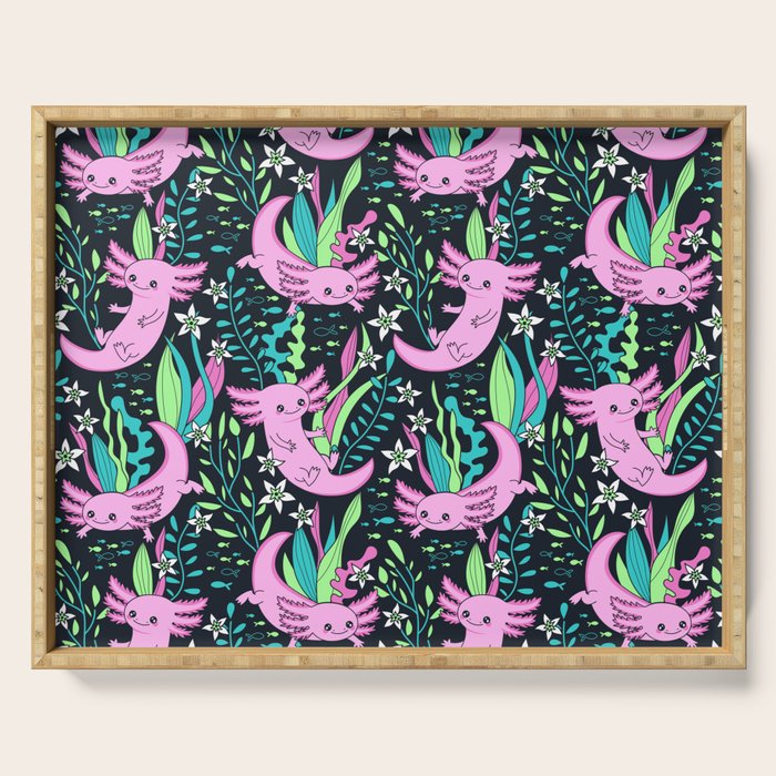 Swimming Axolotls Serving Tray Gallery Image 1