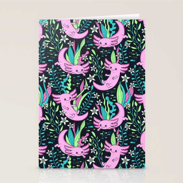 Swimming Axolotls Stationery Card Gallery Image 2