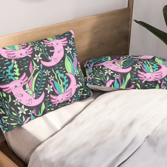 Swimming Axolotls Pillow Sham Gallery Image 2