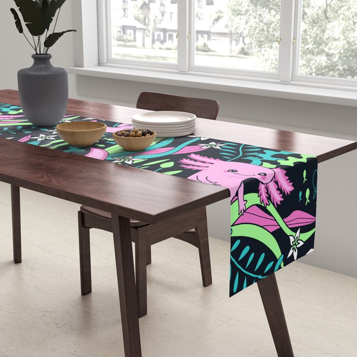 Swimming Axolotls Table Runner Gallery Image 2