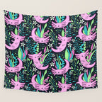 Swimming Axolotls Wall Tapestry Gallery Image 4