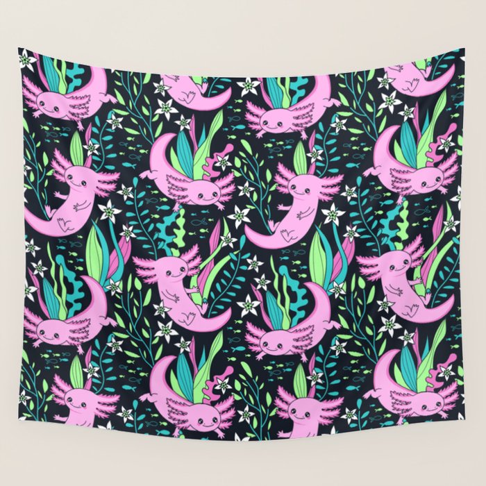 Swimming Axolotls Wall Tapestry Gallery Image 1