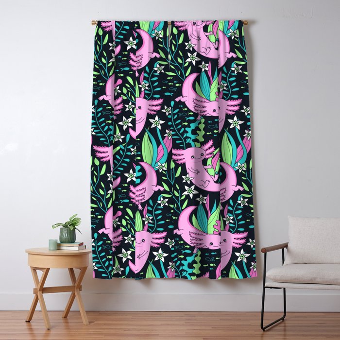 Swimming Axolotls Window Curtain Gallery Image 1