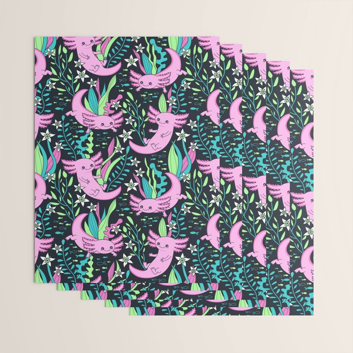 Swimming Axolotls Wrapping Paper Gallery Image 3
