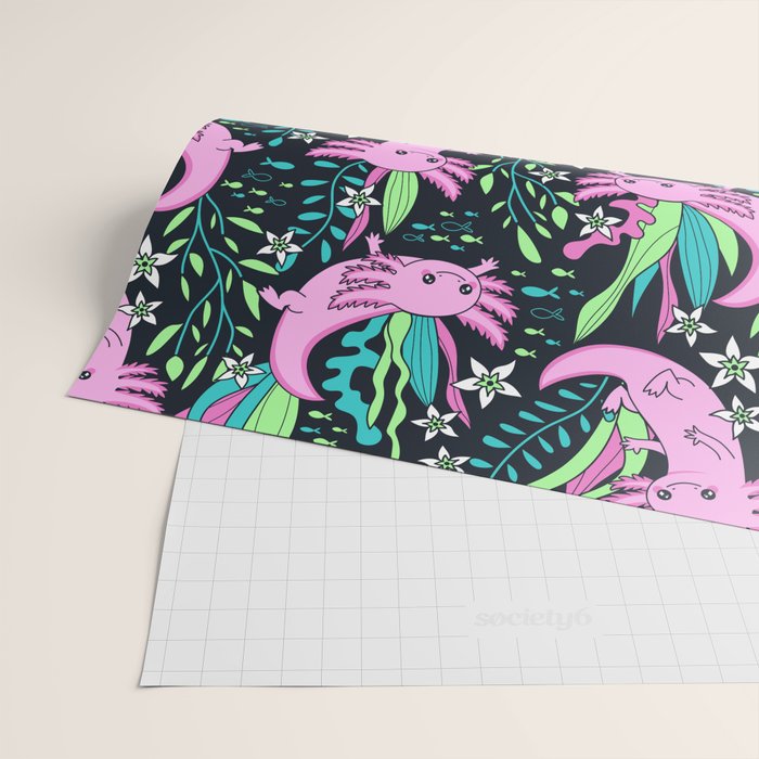 Swimming Axolotls Wrapping Paper Gallery Image 2