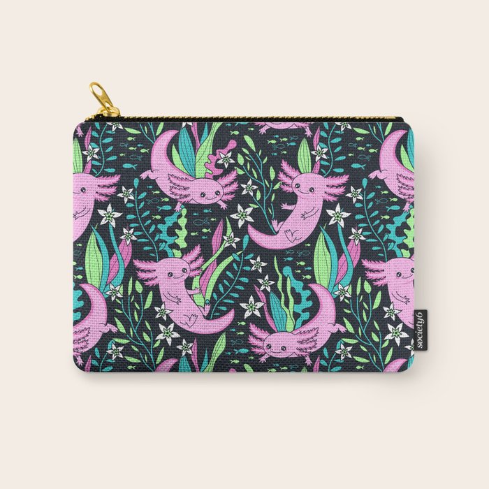 Swimming Axolotls Carry All Pouch Gallery Image 1