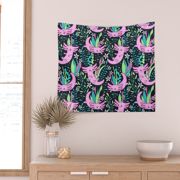 Swimming Axolotls Wall Tapestry Gallery Image 2