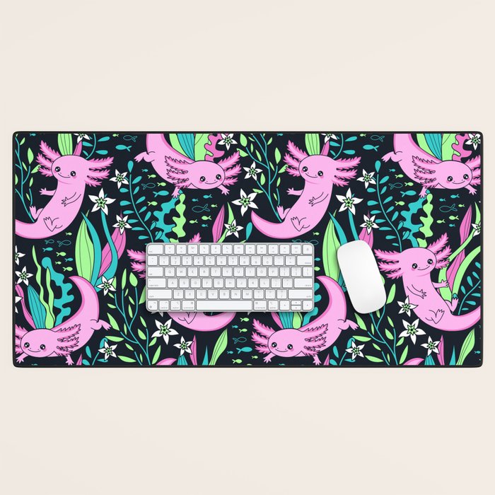 Swimming Axolotls Desk Mat Gallery Image 1