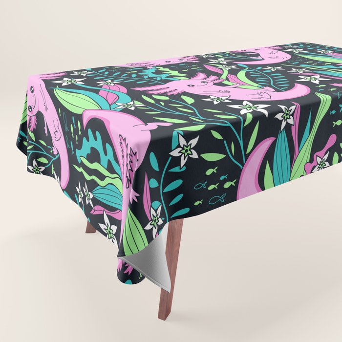 Swimming Axolotls Tablecloth Gallery Image 1