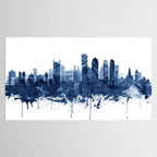 Boston Skyline Watercolor Blue, Art Print By Synplus Tablecloth Gallery Image 2