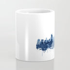 Boston Skyline Watercolor Blue, Art Print By Synplus Coffee Mug Gallery Image 4
