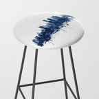 Boston Skyline Watercolor Blue, Art Print By Synplus Stool Gallery Image 2