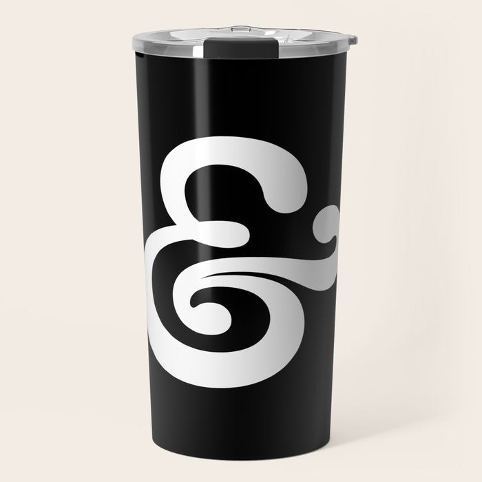 The Ampersand: B&W Edition Travel Mug Gallery Image 1