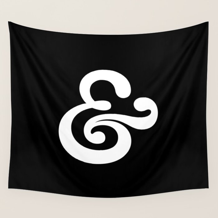 The Ampersand: B&W Edition Wall Tapestry Gallery Image 4