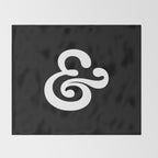 The Ampersand: B&W Edition Throw Blanket Gallery Image 2