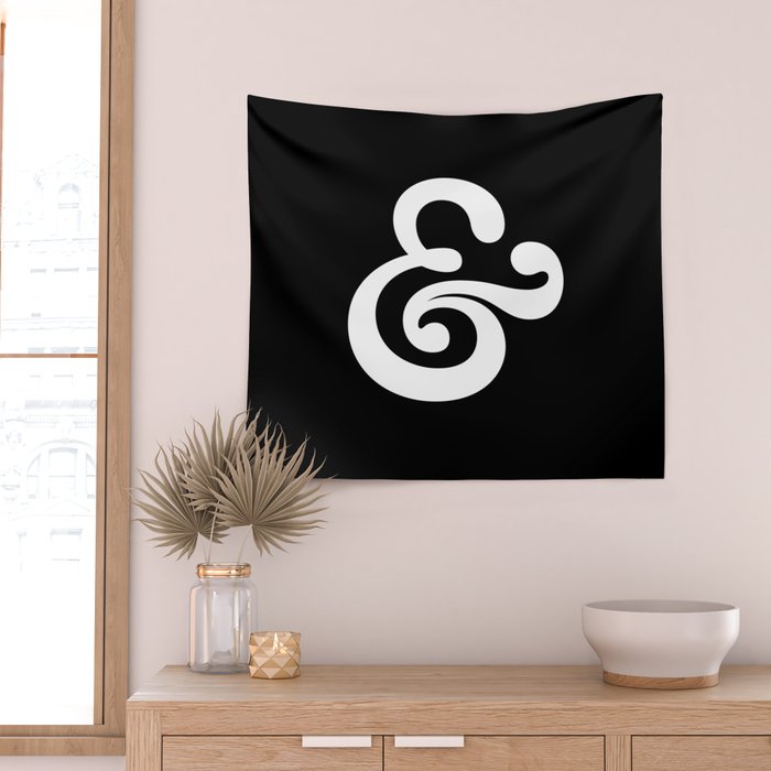 The Ampersand: B&W Edition Wall Tapestry Gallery Image 2
