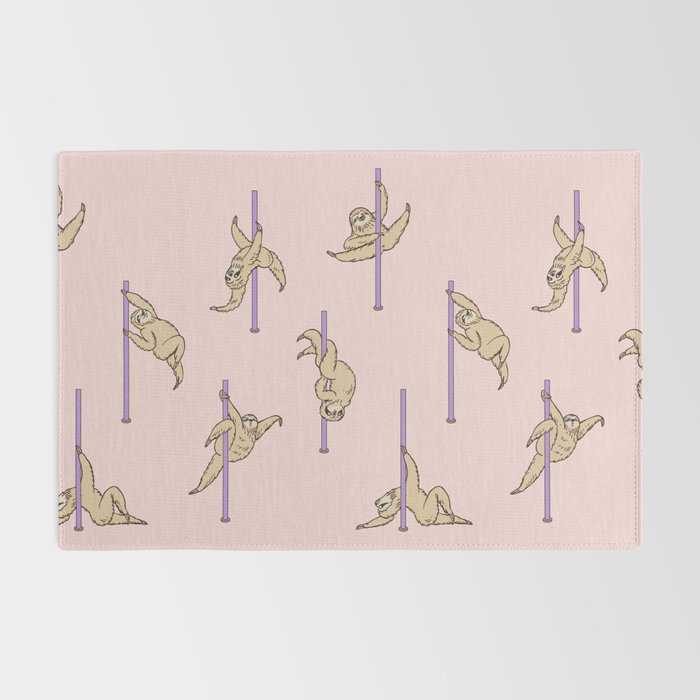 Sloths Pole Dancing Club Rug Gallery Image 2