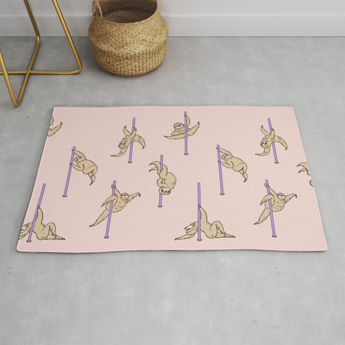 Sloths Pole Dancing Club Rug Gallery Image 1