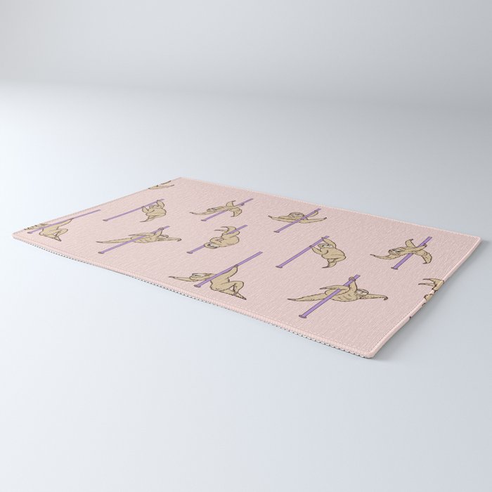 Sloths Pole Dancing Club Rug Gallery Image 3