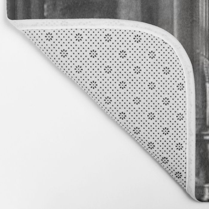 Wall Street, Stock Exchange, New York, New York black and white photograph Bath Mat Gallery Image 2