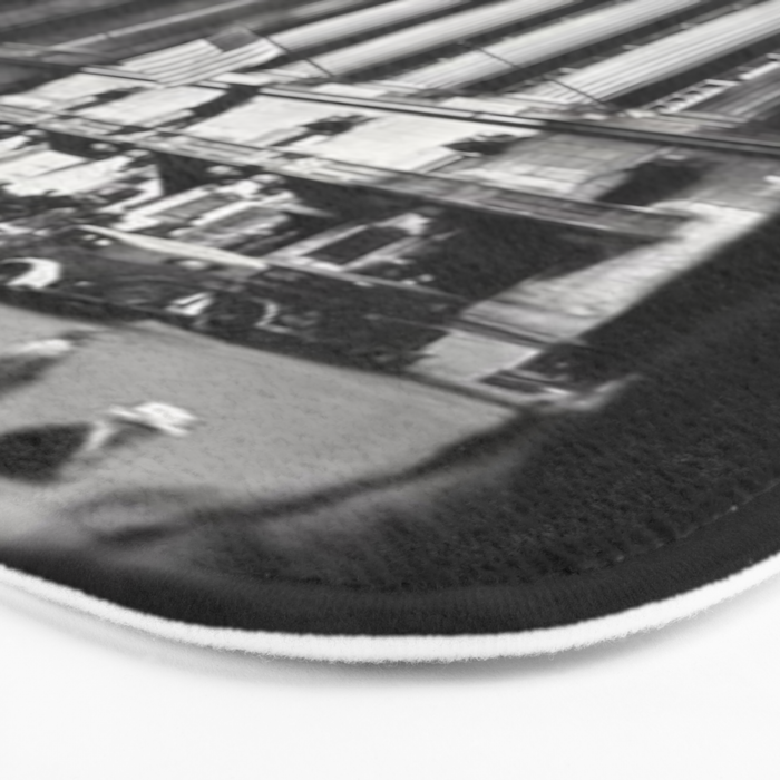 Wall Street, Stock Exchange, New York, New York black and white photograph Bath Mat Gallery Image 3