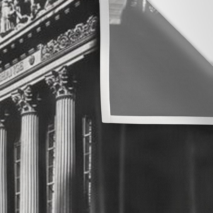 Wall Street, Stock Exchange, New York, New York black and white photograph Wall Tapestry Gallery Image 3