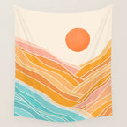 Adventure On The Horizon Abstract Landscape Wall Tapestry Gallery Image 4