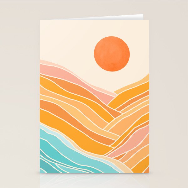Adventure On The Horizon Abstract Landscape Stationery Card Gallery Image 1