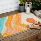 Adventure On The Horizon Abstract Landscape Outdoor Rug Gallery Image 2