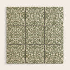 Vintage Green Spirals Wood Wall Art Gallery Image 1