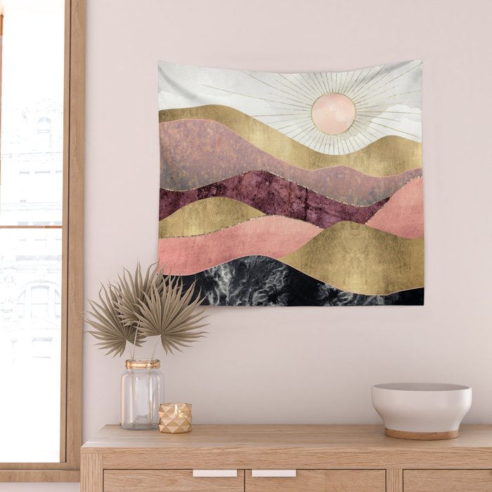 Blush Sun Wall Tapestry Gallery Image 2