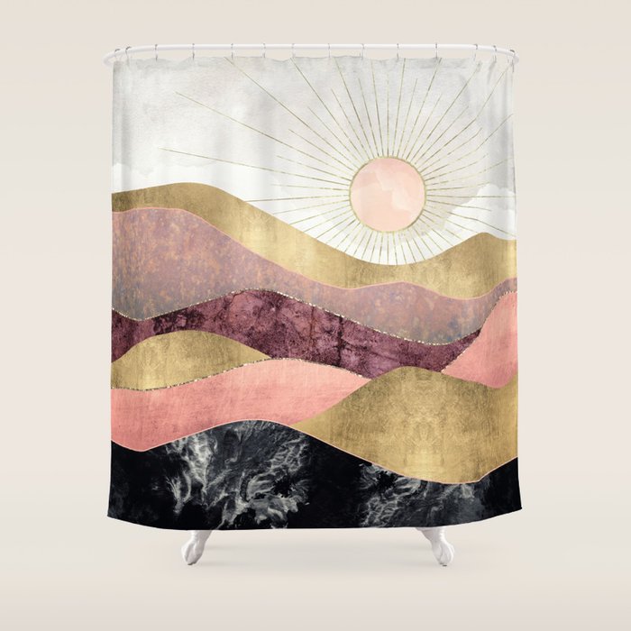 Blush Sun Shower Curtain Gallery Image 1