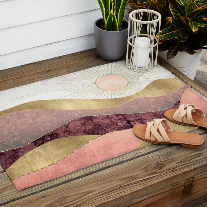 Blush Sun Outdoor Rug Gallery Image 2