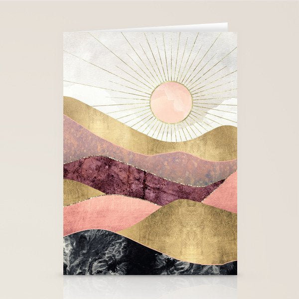 Blush Sun Stationery Card Gallery Image 2