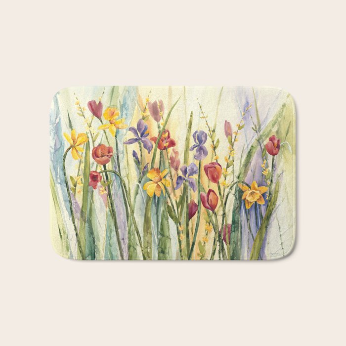 Spring Medley Flowers Bath Mat Gallery Image 1