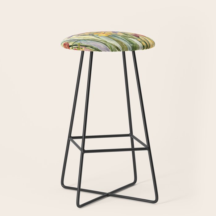 Spring Medley Flowers Stool Gallery Image 1