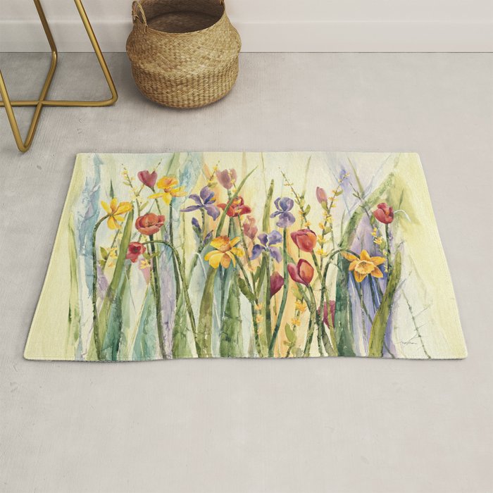 Spring Medley Flowers Rug Gallery Image 1
