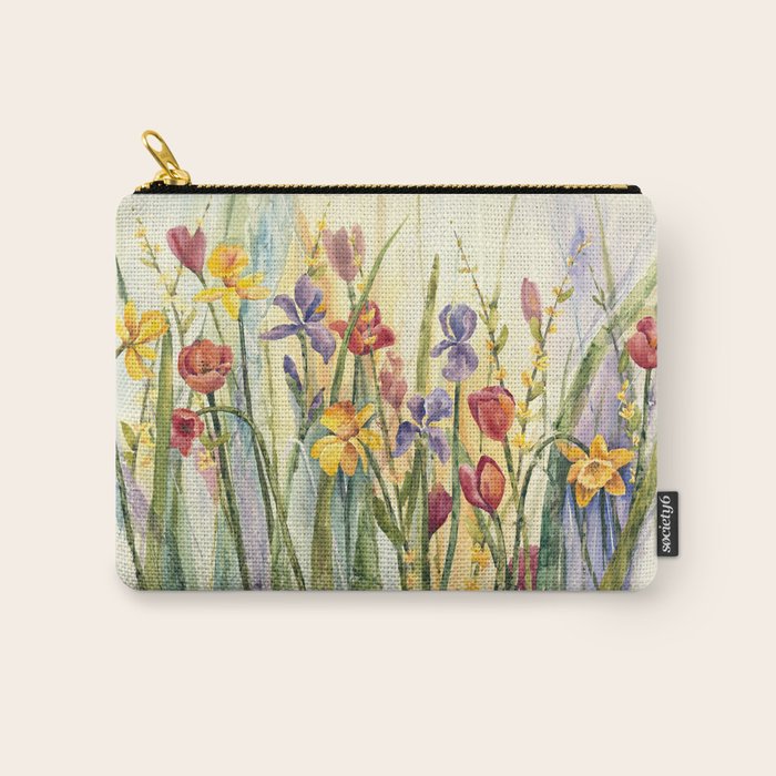Spring Medley Flowers Carry All Pouch Gallery Image 1