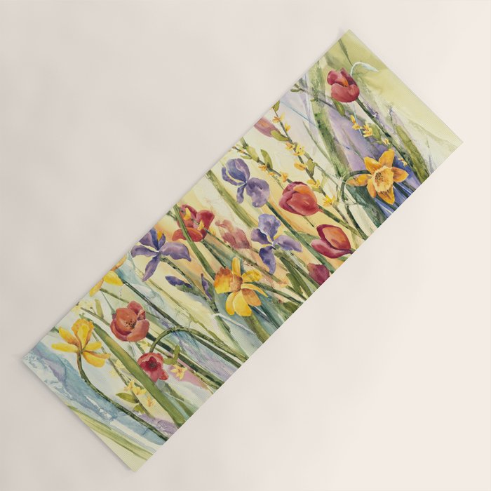 Spring Medley Flowers Yoga Mat Gallery Image 1