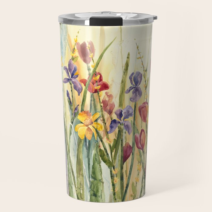 Spring Medley Flowers Travel Mug Gallery Image 1