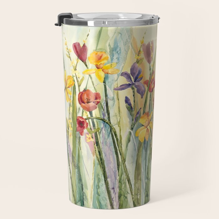 Spring Medley Flowers Travel Mug Gallery Image 3
