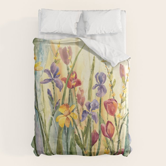Spring Medley Flowers Duvet Cover Gallery Image 1
