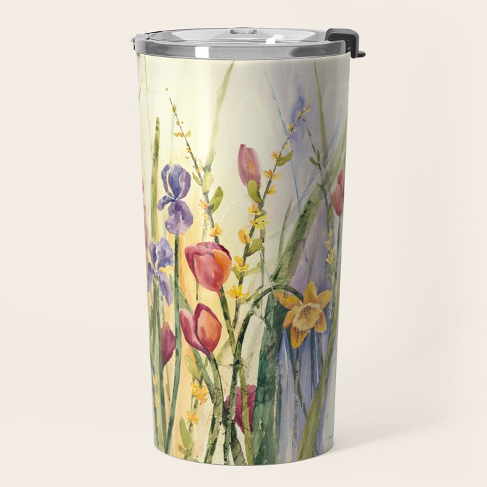 Spring Medley Flowers Travel Mug Gallery Image 2