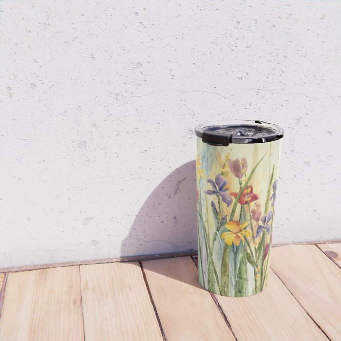 Spring Medley Flowers Travel Mug Gallery Image 4