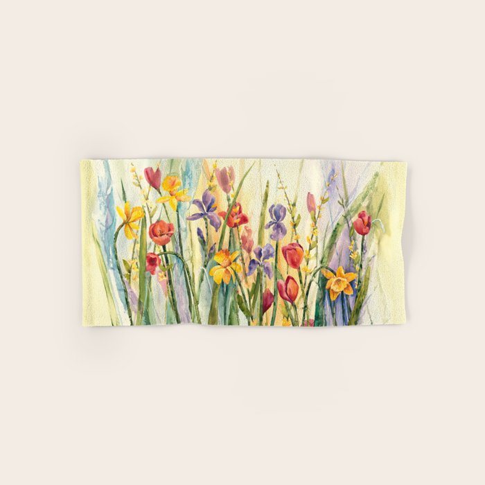Spring Medley Flowers Bath Towel Gallery Image 1